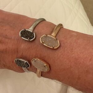 Kendra Scott Gold and Silver Quatrefoil Cuff Bracelet